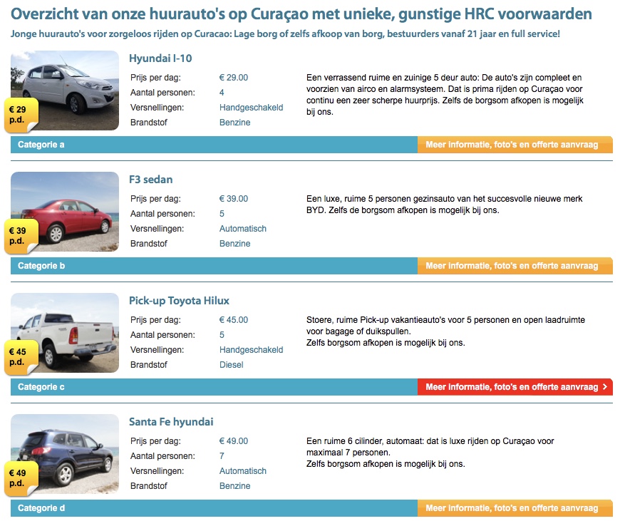 CAR RENTAL CURACAO RENT A CAR CURACAO